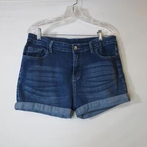 Womens Embroidered Jean Shorts Size 1XL Arrows Feathers Pockets Summer Casual